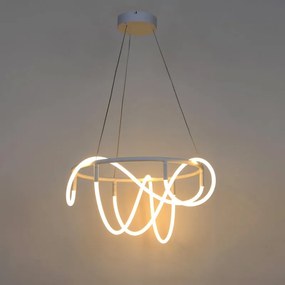 Lampadario LED design Anelo bianco Ø50cm, luce con 3 temperature di colore 6250 lumen, INSPIRE