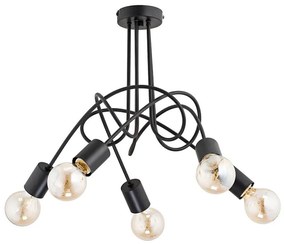 Lampadario a plafone TANGO 5xE27/60W/230V nero