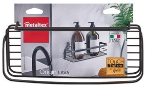 Mensola da bagno nera Origin Lava - Metaltex