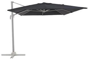 Ombrellone decentrato grigio AURA NATERIAL L 298 x 386 cm con telo grigio