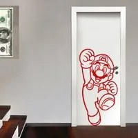 SUPERMARIO - Adesivo murale wall sticker in vinile 55x110 cm Colore: Rosso