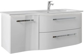 Mobile da bagno sospeso sotto lavabo L 120 x H 48 x P 48 cm bianco lucido, 2 cassetti, 1 anta PELIPAL Contea