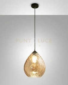 Gisella sospensione 1 luce ambra d.26cm attacco e27 altezza regola...