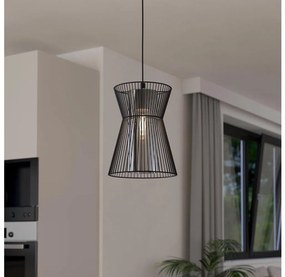 Eglo 99633 - Lampadario su corda MASETA 1xE27/40W/230V nero
