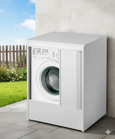 Coprilavatrice da Esterno in PVC 70x94x60 cm con Serranda Forlani Esterni Roc Bianco...