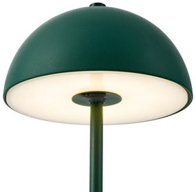 Lampada da tavolo da esterno verde scuro con LED dimmerabile a 3 livelli IP44 ricaricabile - Keira