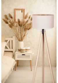 Duolla - Lampada con piedistallo 1xE27/60W/230V diametro 44 cm color crema/beige