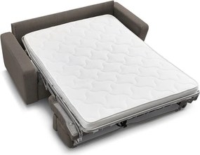 Divano grigio/marrone allungabile con rivestimento in velluto a coste 195 cm Monaco – Bobochic Paris