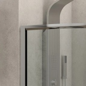 Box doccia basso 90x90cm semicircolare altezza 170cm | K400 - KAMALU