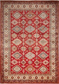 Kazak Tappeto 300x410 Rosso (Pakistan) Annodato A Mano