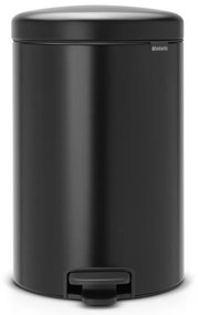 Cestino per la spazzatura nero opaco in acciaio con pedale 20 l NewIcon – Brabantia