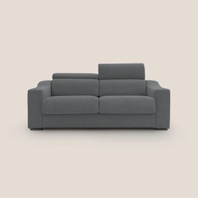 Bomber divano letto matrimoniale con poggiatesta in tessuto impermeabile T14 grigio