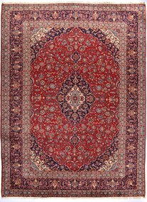 Kashan Tappeto 400x300 Rosso (Iran) Annodato A Mano