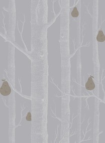 Woods & Pears - Designtapete v. Cole and Son - Slate/ Silver
