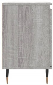 Comodini Grigio Sonoma 2 pz 40x30x50 cm in Legno Multistrato