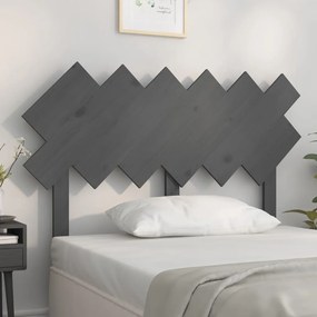 Testiera Per Letto Grigia 122,5x3x80,5cm Legno Massello Di Pino /