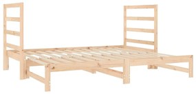 Dormeuse estraibile 2x(90x190) cm legno massello di pino