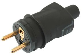 Legrand 50445 - Spina di gomma 2P+T 16A/250V IP44  nera