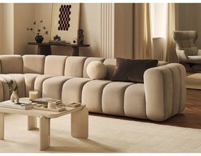 Divano angolare componibile blu con rivestimento in ciniglia Lupine – Micadoni