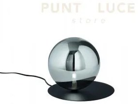 Snail lumetto nero con sfera opale fume' 1 luce attacco g9 d.22cm
