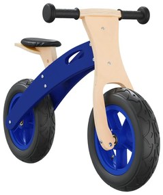 Bicicletta Senza Pedali per Bambini con Pneumatici Aria, Blu