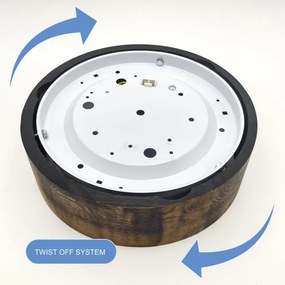 Lampada a soffitto OAK SMOKY 1xE27/15W/230V Ø 27,5 cm rovere marrone scuro