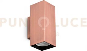 Look square applique a parete 2 luci attacco gu10 rame 15cm l.6cm l...