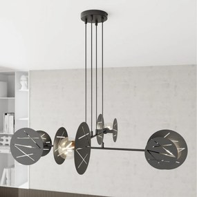 Lampadario a sospensione in acciaio XOTIC 4 nero 4xE27 Colore del corpo Nero