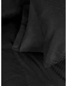 Set copripiumino e federa nero in cotone renforcé per letto singolo 140x200 cm Checkered – Mila Home Luxury