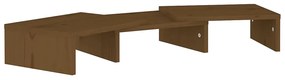 Supporto per monitor miele 60x24x10,5 cm legno massello di pino