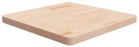 Piano Tavolo Quadrato 60x60x4 Cm Massello Rovere Non Trattato /