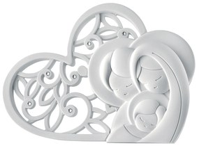 Bongelli preziosi piccola sacra famiglia con cuore cm 19 x 14 - in 6 varianti BIANCO