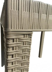 Tavolo quadrato 80x80cm per interno ed esterno in polipropilene DALLAS TORTORA