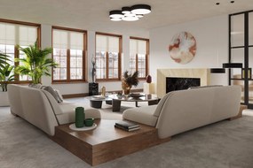 Plafoniera da Soffitto Tonda in PVC 2xE27 ARENA 35 Nera da interno