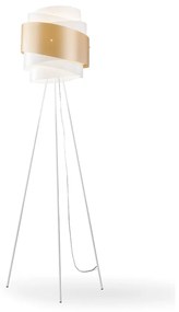 Lampada Da Terra Treppiedi 1 Luce Bea In Polilux Oro D40 Made In Italy