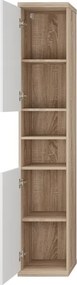 Colonna bagno a terra o sospesa 180 cm bicolore bianco e legno chiaro | LAC-ESTIA - KAMALU