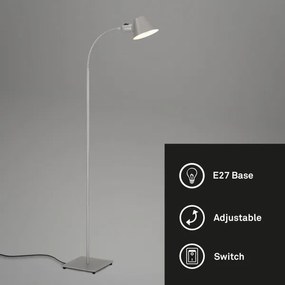 Brilo - Lampada da terra flessibile 1xE27/10W/230V argento