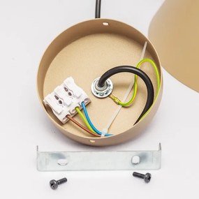 Lampadario a sospensione ETNA II 1xE27/15W/230V Ø 25 cm beige