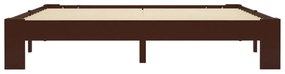 Giroletto marrone scuro in legno massello di pino 180x200 cm