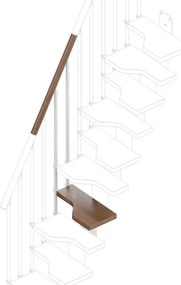 Gradino Bria in acciaio noce bianco L 610 mm H 240 mm