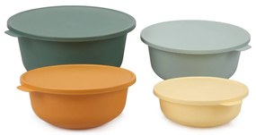 Set 4 contenitori in plastica colorati