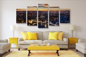 Quadri 5 pezzi – Vista aerea sul Tower Bridge