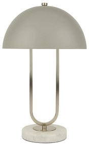 Lampada Da Scrivania Contemporanea Cupola Acciaio Bianco Grigio 1 Luce G9