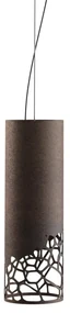 Lampadario Moderno Organic marrone paralume marrone E27 Ø60cm LUMICOM