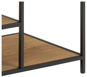 Armadio a vista nero-color legno naturale effetto rovere 77x165 cm Seaford - Actona