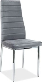 Sedia in velluto H-261 grigio - H 96 cm