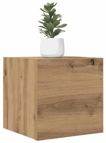 Armadietti Tv Montati A Parete 2pz Artigianale 30,5x30x30 Cm /