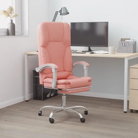 Poltrona Da Ufficio Massaggiante Reclinabile Rosa İn Similpelle /