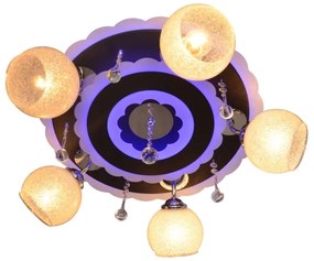 Faretto ARONA 5xE27/15W/230V+LED nero