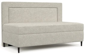 Letto singolo imbottito grigio e beige 80x200 cm Alba - Maison de Rêve